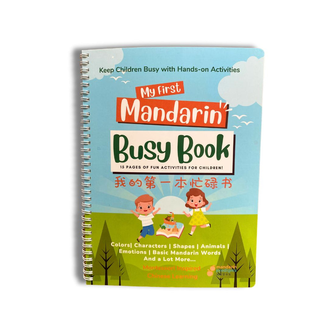 My First Mandarin Busy Book- Hands on play & learn, 15 fun activities