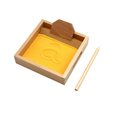 Load image into Gallery viewer, Montessori Sand Tray with Wooden Pen, Sensory Play,  Montessori Educational Toys
