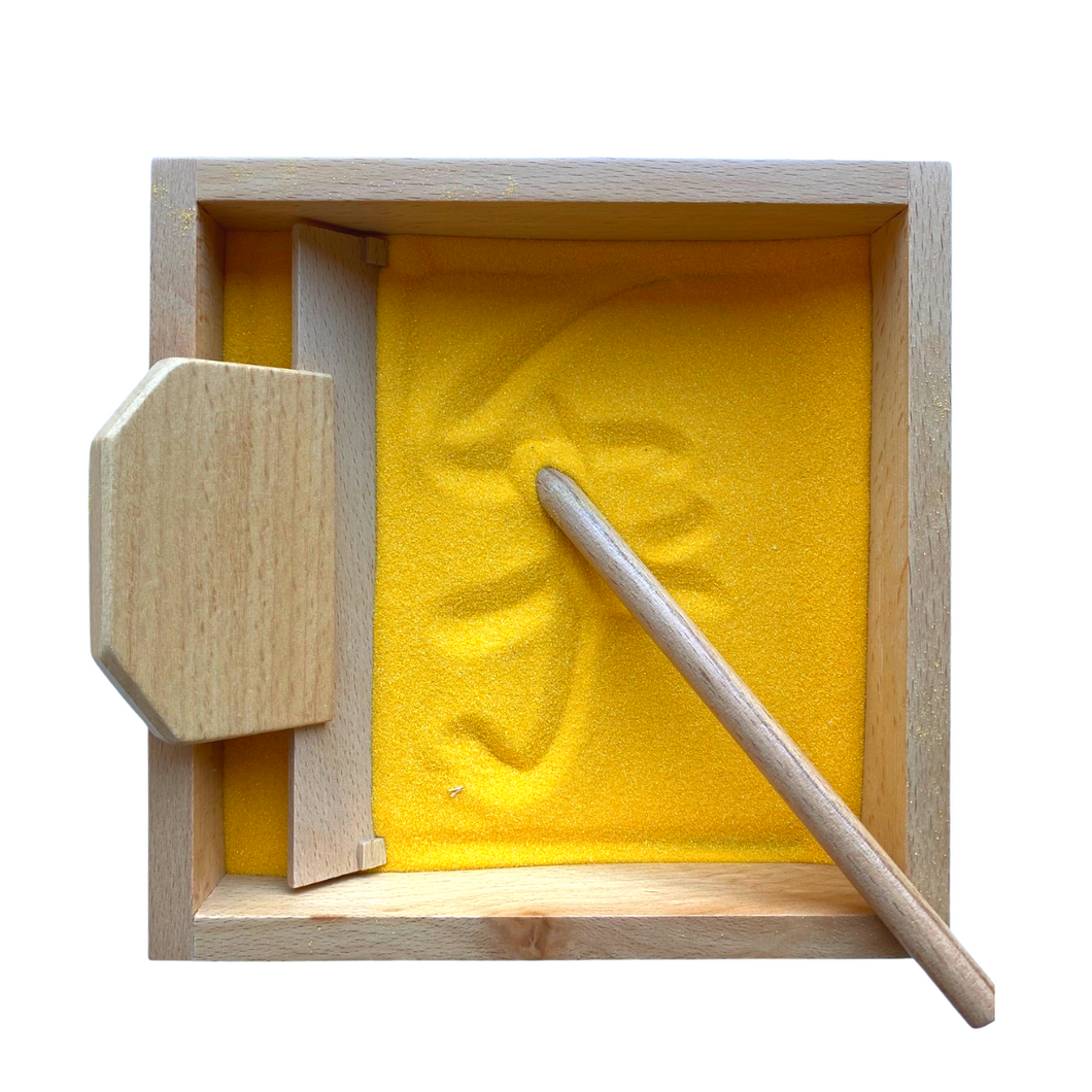 Montessori Sand Tray with Wooden Pen, Sensory Play,  Montessori Educational Toys